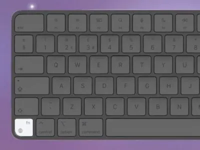 Hold the Fn key highlighted in a text editor