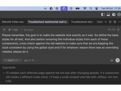 Let go of the key. Your words appear where the cursor is.