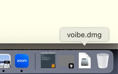 Open Voibe.dmg from Downloads