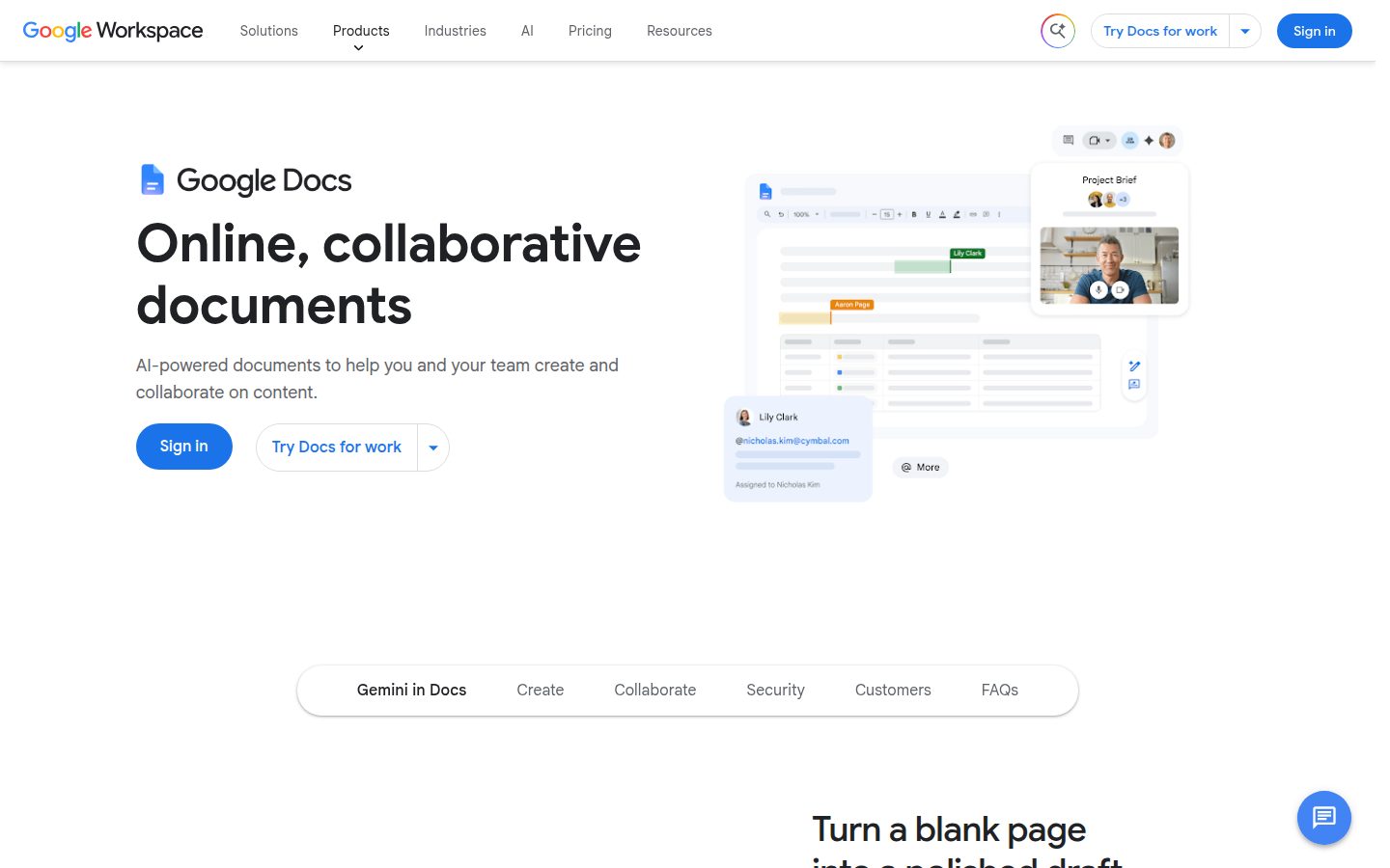 Google Docs โ the built-in Voice Typing feature lives under Tools > Voice typing when a document is open in Google Chrome